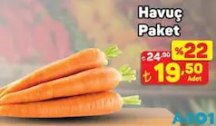 HAVUÇ PAKET KG fiyat ve kampanya bilgisi